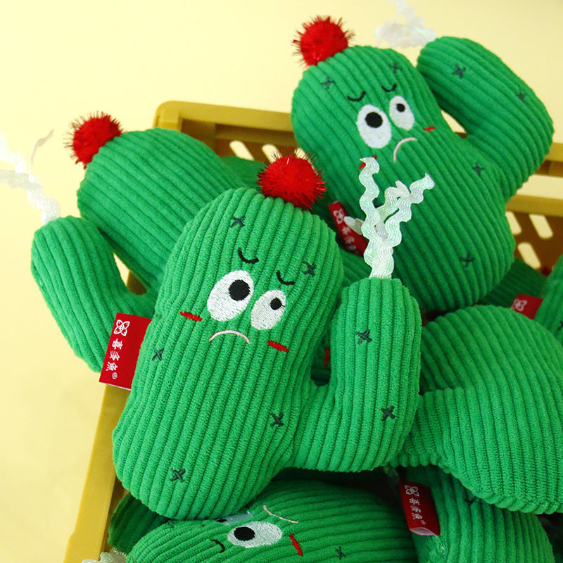 Colorful Cactus Cat Bite-resistant Self-Hi Toy