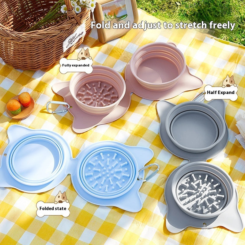 Folding Bowl For Pet Outdoor Portable Dog Feeder Cat