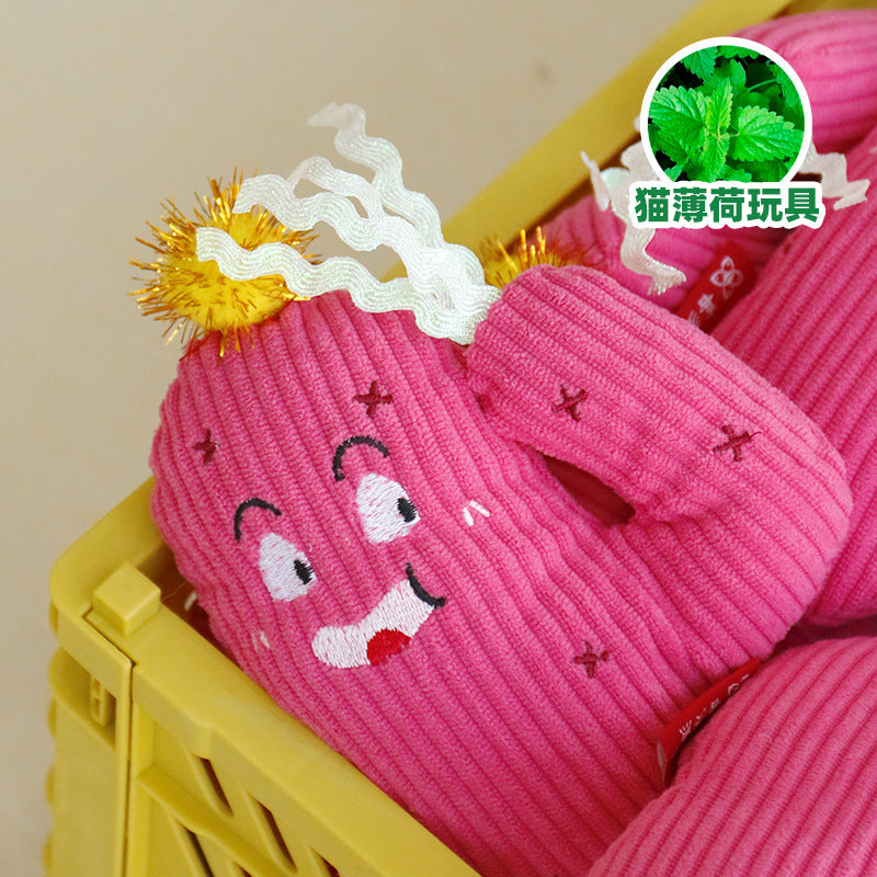 Colorful Cactus Cat Bite-resistant Self-Hi Toy
