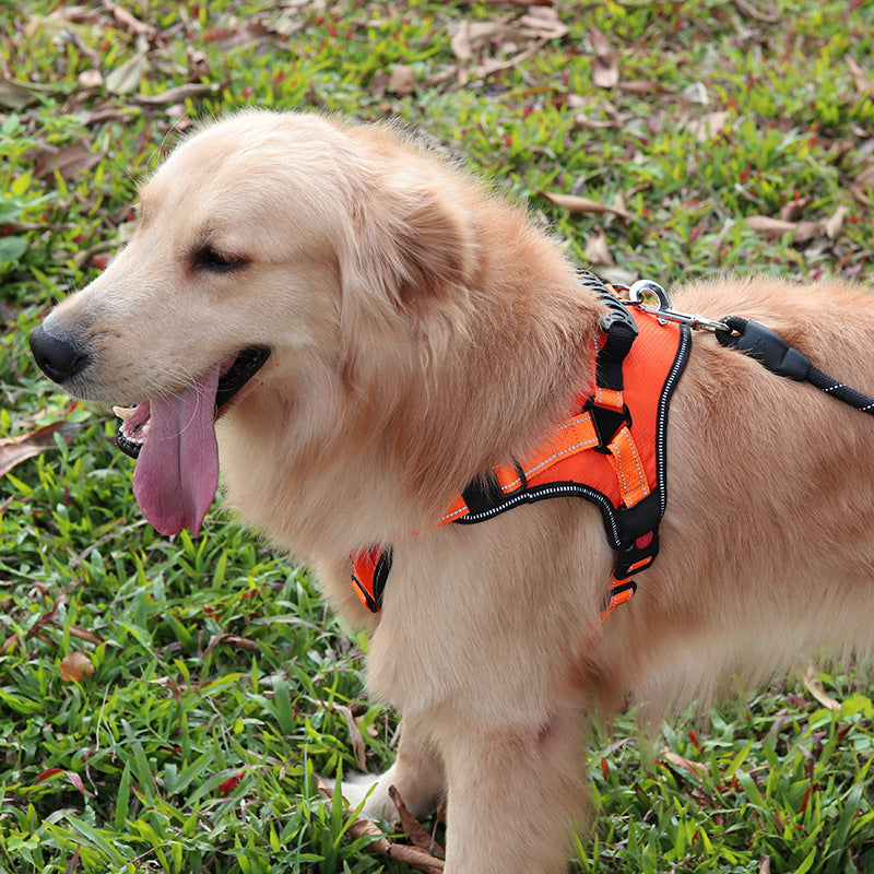 Dog Traction Explosion-proof Punch, Large Dog Chest Harness, Pet Traction
