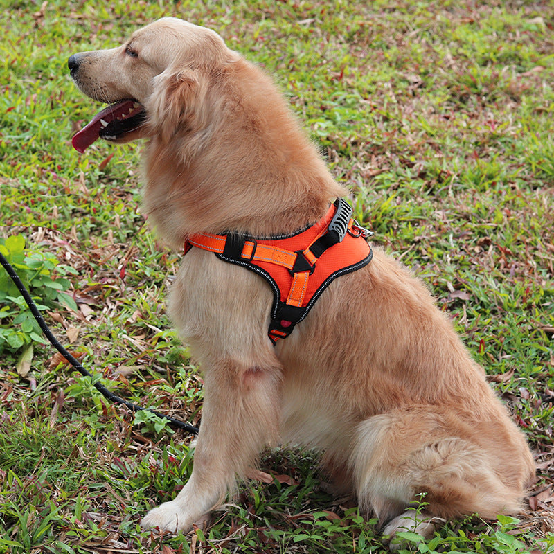 Dog Traction Explosion-proof Punch, Large Dog Chest Harness, Pet Traction