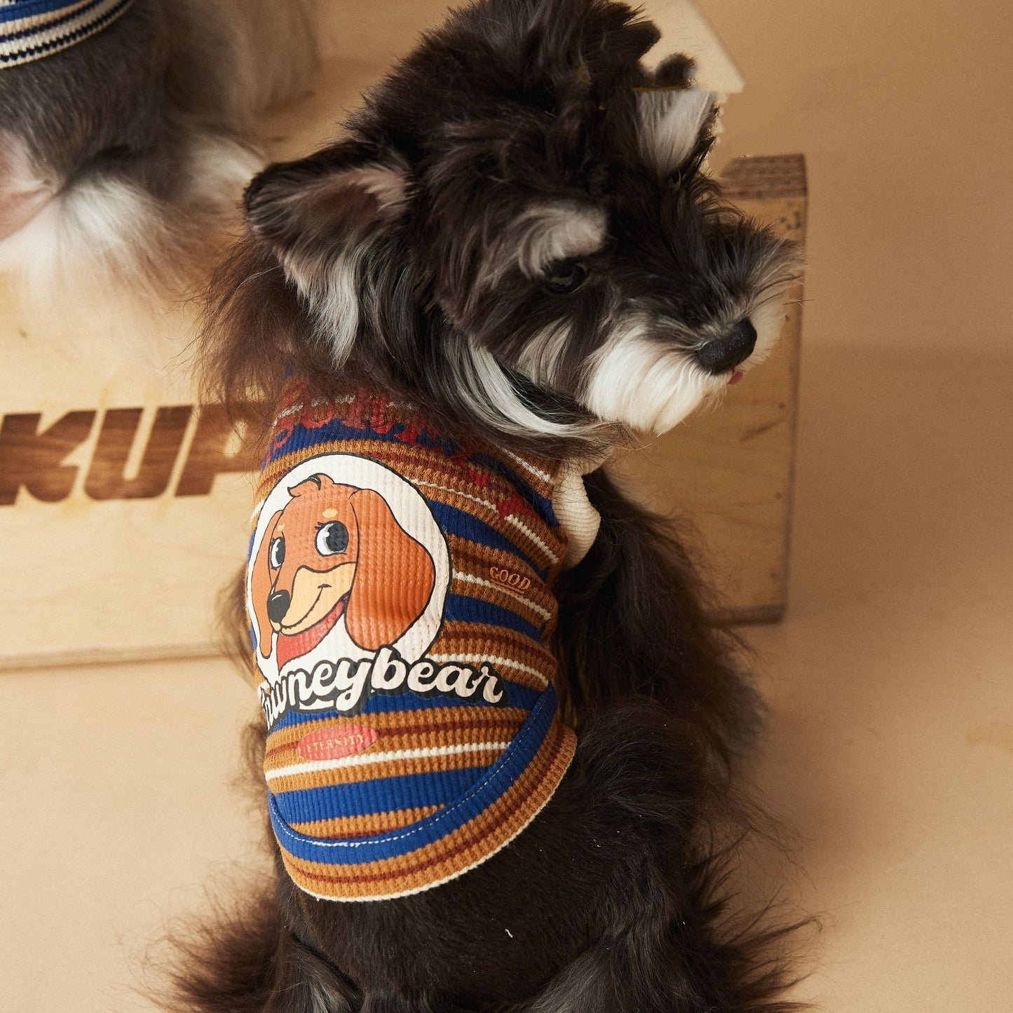 Dog Clothes Striped Polo Shirt Cute Sleeveless Vest