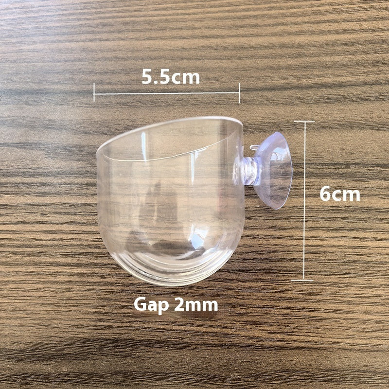 High Transparent Feeding Landscape Cup For Fish Tank