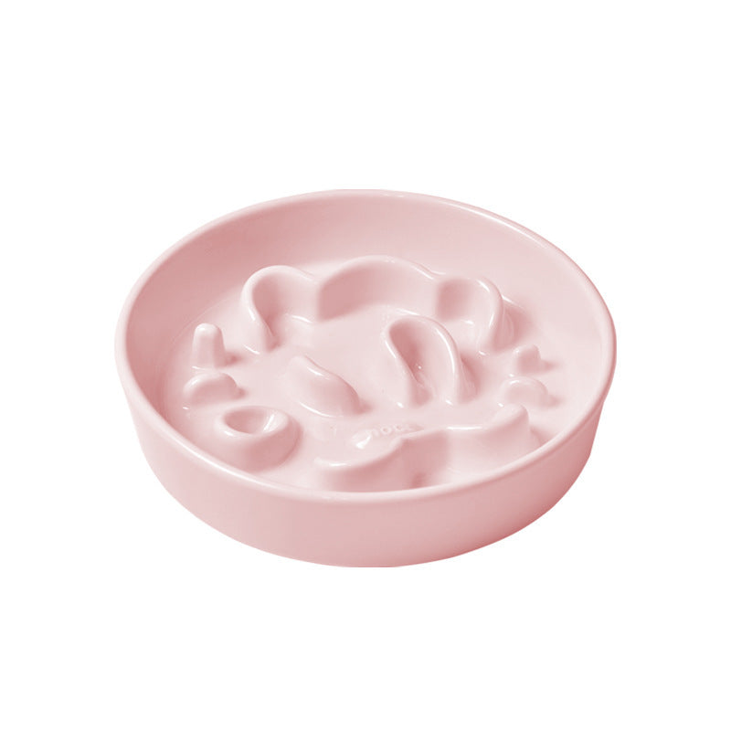 Pet Cartoon Anti Choking Ceramic Bowl