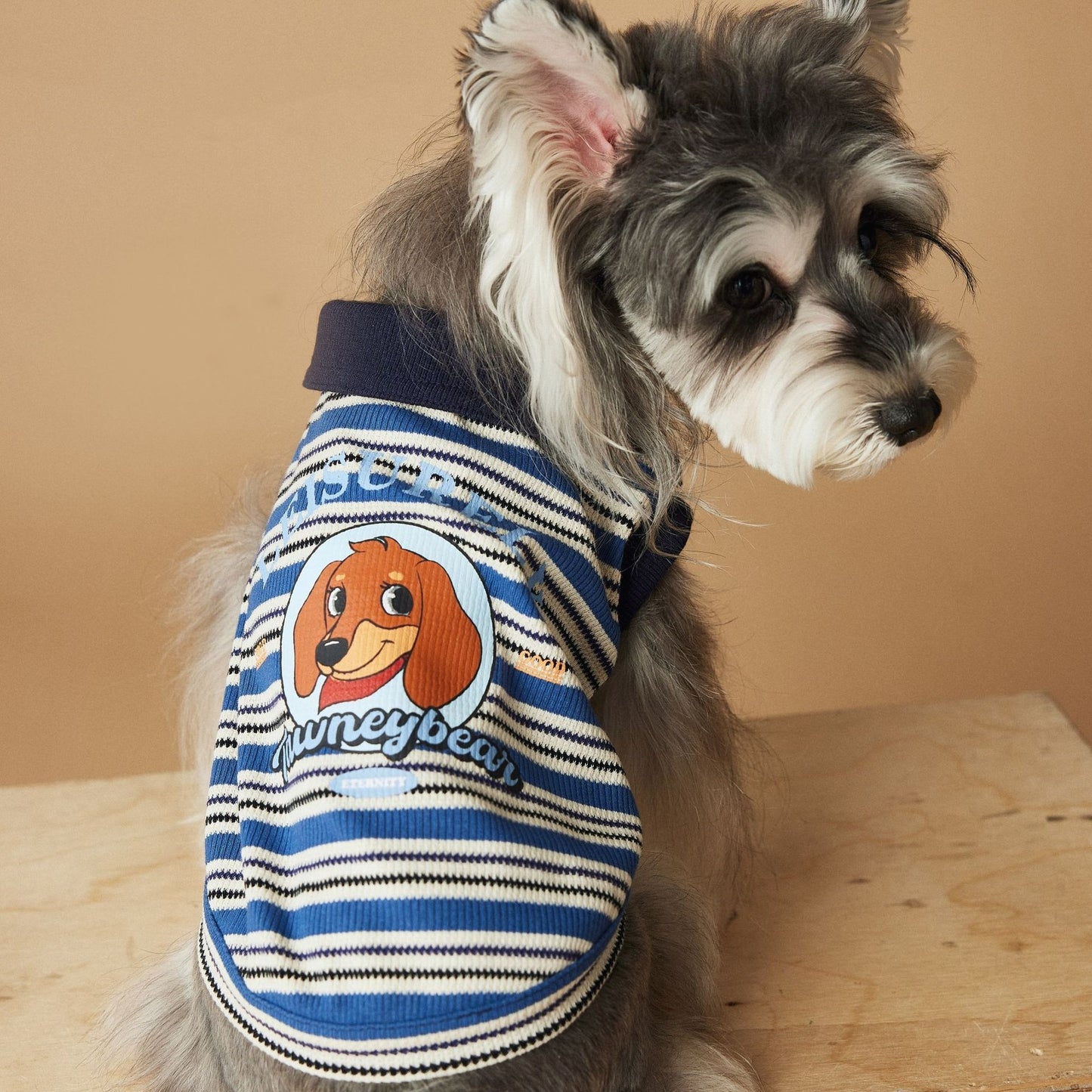 Dog Clothes Striped Polo Shirt Cute Sleeveless Vest