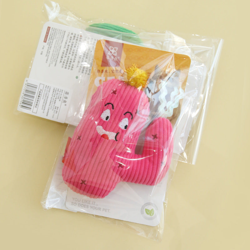 Colorful Cactus Cat Bite-resistant Self-Hi Toy