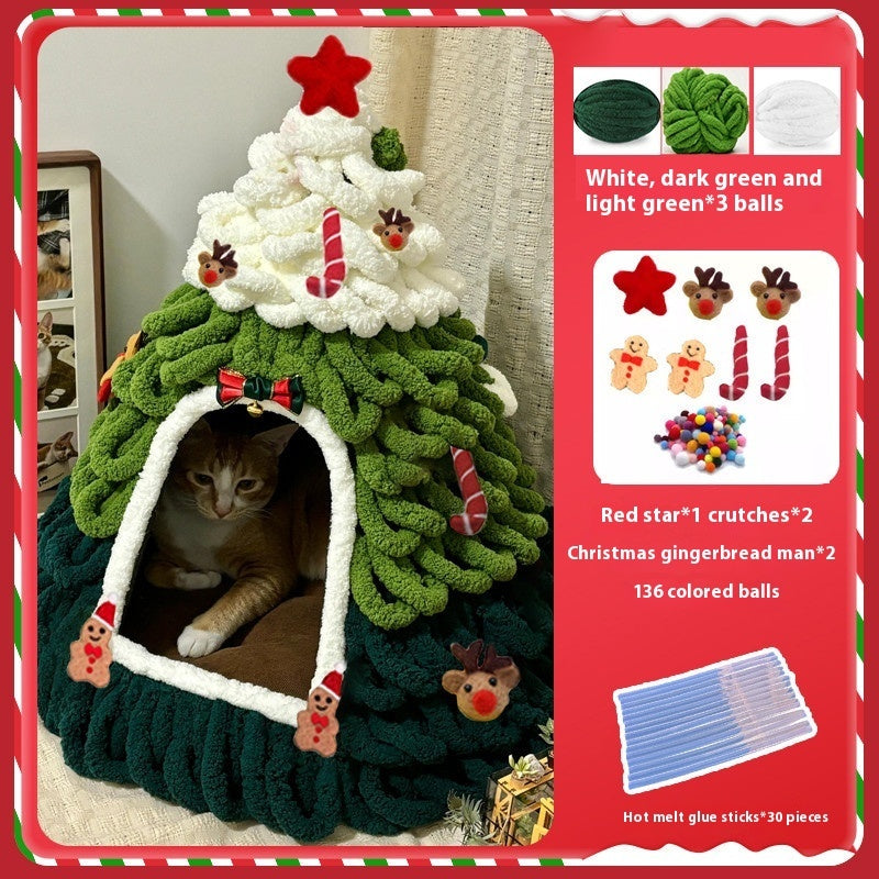 Christmas Tree Cat Nest Handmade Diy Material Package Homemade