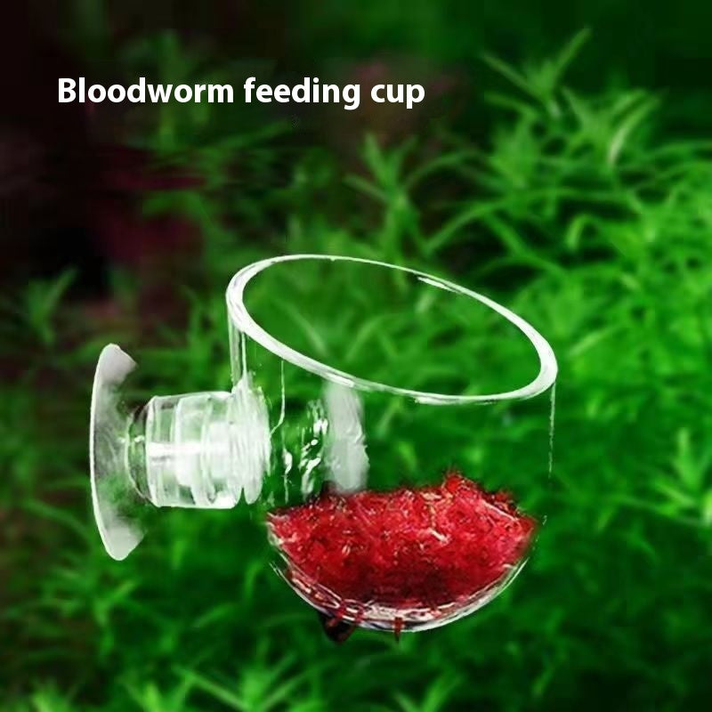 High Transparent Feeding Landscape Cup For Fish Tank